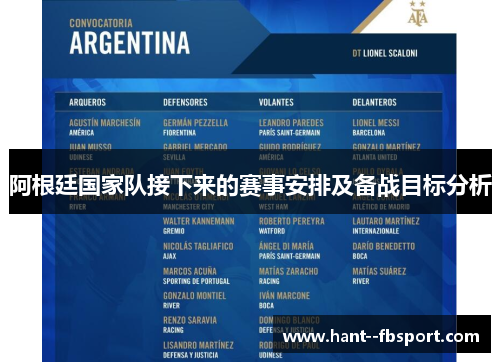 阿根廷国家队接下来的赛事安排及备战目标分析